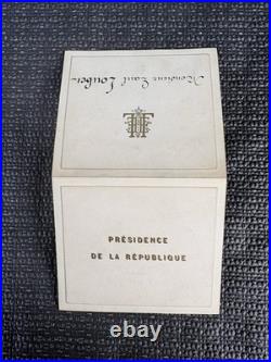 Lot exceptionnel de menus et cartons de table de la Présidence de la République