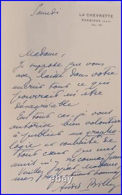 Lot lettres autographes 1948-49 Écrivains, Artistes pour le magazine Votre Amie