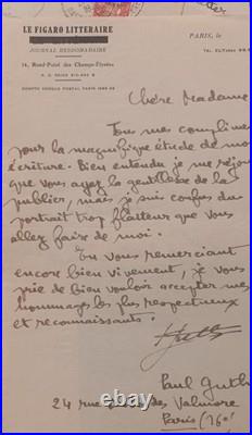 Lot lettres autographes 1948-49 Écrivains, Artistes pour le magazine Votre Amie