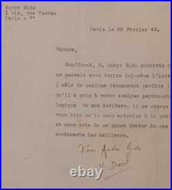 Lot lettres autographes 1948-49 Écrivains, Artistes pour le magazine Votre Amie