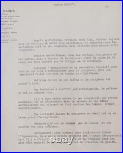 Lot lettres autographes 1948-49 Écrivains, Artistes pour le magazine Votre Amie