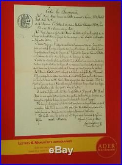 Lot lettres autographes d'Henri Frenay fondateur de la Résistance + Fascicule
