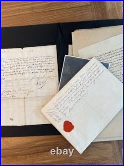 Lot manuscrits anciens Carondelet Noyelles sceaux & lettres patentes XVIe-XVII