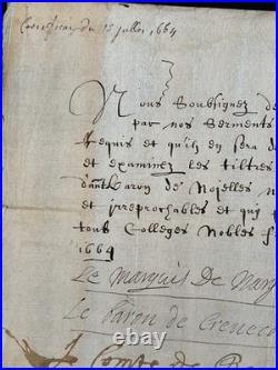 Lot manuscrits anciens Carondelet Noyelles sceaux & lettres patentes XVIe-XVII