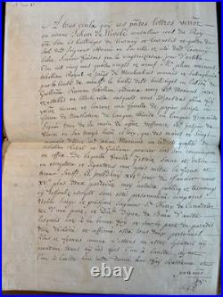 Lot manuscrits anciens Carondelet Noyelles sceaux & lettres patentes XVIe-XVII