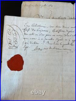 Lot manuscrits anciens Carondelet Noyelles sceaux & lettres patentes XVIe-XVII