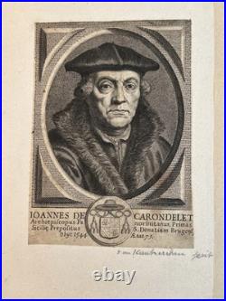 Lot manuscrits anciens Carondelet Noyelles sceaux & lettres patentes XVIe-XVII