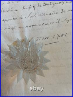 Lot manuscrits anciens Carondelet Noyelles sceaux & lettres patentes XVIe-XVII