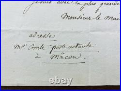 Louis Comte Ventriloque Prestidigitateur Magie 1821 Autographe Chalon sur Saône