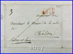 Louis Comte Ventriloque Prestidigitateur Magie 1821 Autographe Chalon sur Saône