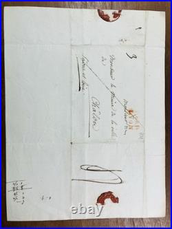 Louis Comte Ventriloque Prestidigitateur Magie 1821 Autographe Chalon sur Saône