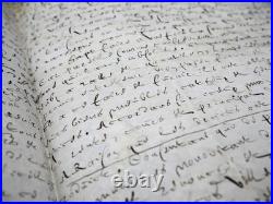 Louis DE CREVANT DUC D'HUMIERES parchemin manuscrit signé 1688