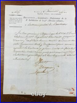 Louis Desguers 1798 Lambesc Régiment de Hussards Rare Marque Postale de Nîmes