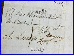Louis Desguers 1798 Lambesc Régiment de Hussards Rare Marque Postale de Nîmes