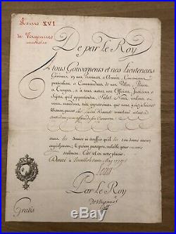 Louis XVI Passeport 1779