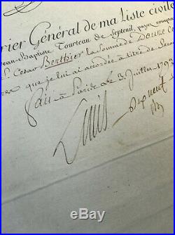 Louis XVI / Pièce signée (1792) / Révolution Française / Tuileries