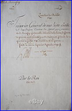 Louis XVI signe un ordre de paiement pour un garde-meuble de Marie-Antoinette