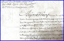 Louis XV Brevet de Cornette de chevaux légers compagnie du Roi