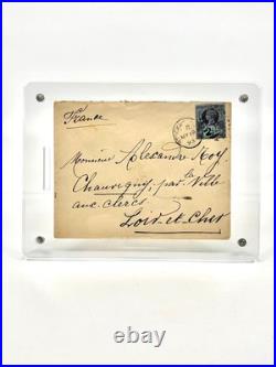 Louise MICHEL Enveloppe autographe avec cadre Exil Londres Anarchisme