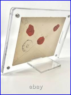 Louise MICHEL Enveloppe autographe avec cadre Exil Londres Anarchisme