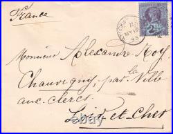 Louise MICHEL Enveloppe autographe avec cadre Exil Londres Anarchisme