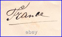 Louise MICHEL Enveloppe autographe avec cadre Exil Londres Anarchisme