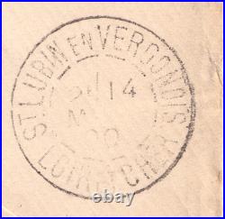 Louise MICHEL Enveloppe autographe envoyée depuis Londres 1900