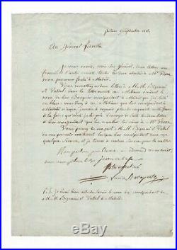 Lucien Bonaparte / Lettre Signée (1803) / Italie / Madrid / Napoléon