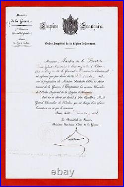 Ly96-j. B. P. Vaillant-ordre Impérial Légion D'honneur-m. De La Bastide-1858