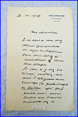 MAETERLINCK 3 lettres autographes manuscrites & signées