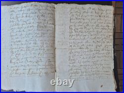 MANUSCRIT 1587. BAIL HENRI III. FONTANIL / REYDOZ. Acte Notarié 7p Signé