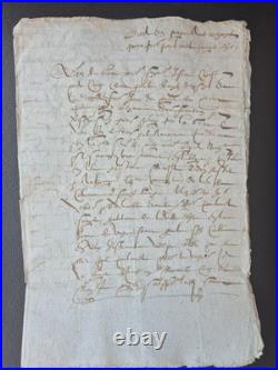 MANUSCRIT 1587. BAIL HENRI III. FONTANIL / REYDOZ. Acte Notarié 7p Signé