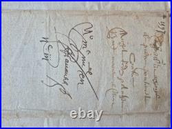 MANUSCRIT 1587. BAIL HENRI III. FONTANIL / REYDOZ. Acte Notarié 7p Signé