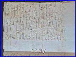 MANUSCRIT 1587. BAIL HENRI III. FONTANIL / REYDOZ. Acte Notarié 7p Signé