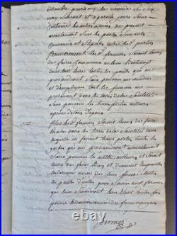 MANUSCRIT 1690 MARINE Royale AMIRAUTÉ Justice Louis XIV De La Roque 5p