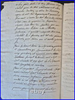 MANUSCRIT 1690 MARINE Royale AMIRAUTÉ Justice Louis XIV De La Roque 5p