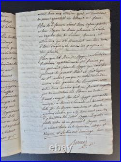 MANUSCRIT 1690 MARINE Royale AMIRAUTÉ Justice Louis XIV De La Roque 5p