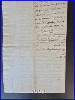 MANUSCRIT 1690 MARINE Royale AMIRAUTÉ Justice Louis XIV De La Roque 5p