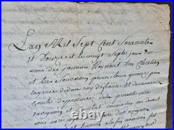 MANUSCRIT 1690 MARINE Royale AMIRAUTÉ Justice Louis XIV De La Roque 5p