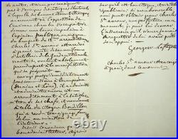 MANUSCRIT Georges Washington de LA FAYETTE militaire député à Garnier Pagès