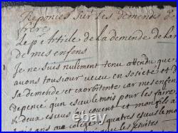 MANUSCRIT XVIIe PROVENCE Conflit Freres Toulon Lyon Jésuites Éducation Écus