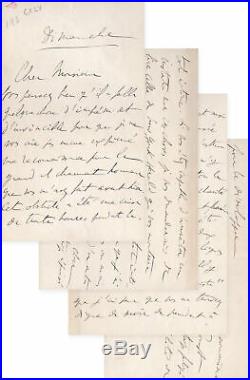 MARCEL PROUST Belle lettre autographe signée à Robert de Montesquiou de 4 PAGES