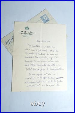 MAURIAC François, Lettre Autographe signée, 12 décembre 1952, Stockholm