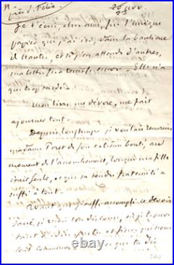 MICHELET (Jules) 1798-1874, écrivain et historien, lettres autographes signées