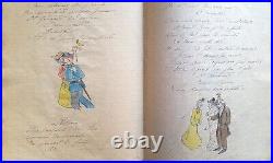 MILITARIA Cahier de chansons. 39 dessins originaux (dont 35 couleurs) 1903