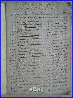 MS 1776 CATALOGUE RELIGIEUX de Bourgogne, Lyon, Auvergne, Dauphiné