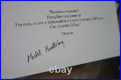 M. Houellebecq Autographe sur invitation un pamphlet qui rappelle Celine