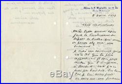 M. Maeterlinck 2 lettres autographes signées Alfred Sutro Wandrille Bazalgette