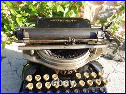 Machine à écrire de collection Yost 4 de 1895