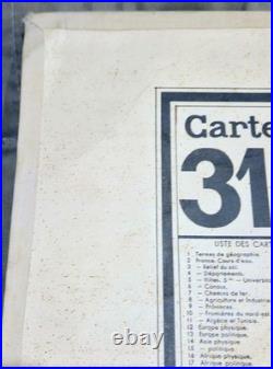 Magnifique Carte Scolaire Ancienne Vidal-Lablache N°31 Espagne Portugal